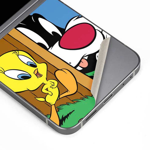 Looney Tunes Tweety Bird Sylvester Ten Cents Galaxy Z Flip6 Skin